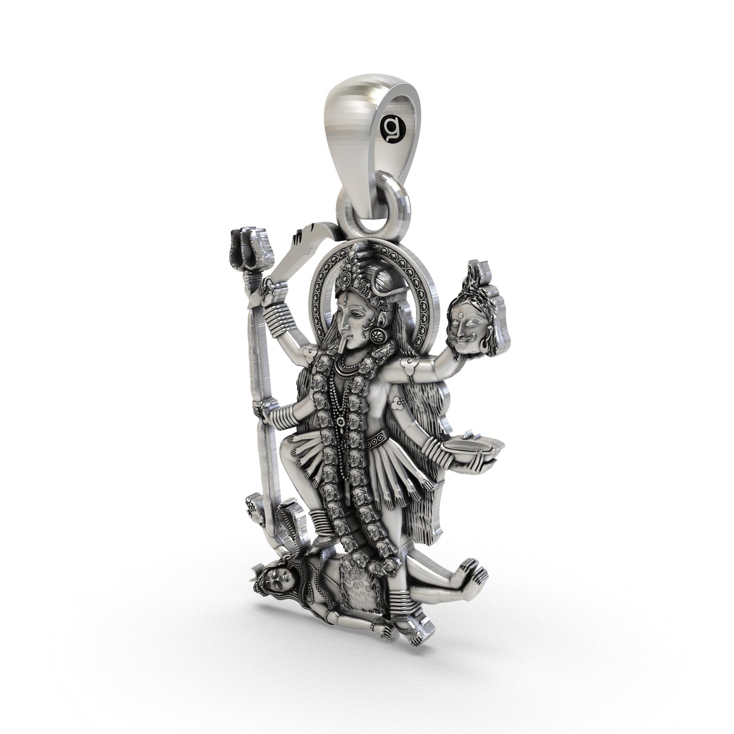 925 Silver Kalimaa Pendant | Fierce Hindu Goddess Kali Ma Locket | Spiritual Jewelry for Protection & Power