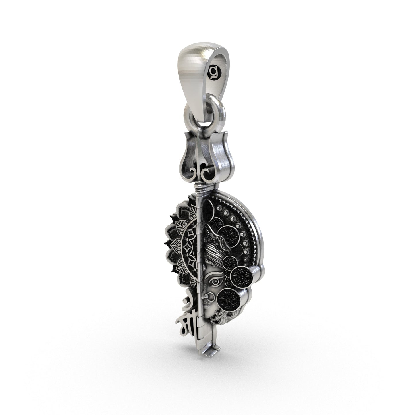 925 Silver Maa Pendant | Powerful Hindu Goddess Pendant for Protection & Blessings | Devotional Temple Jewelry for Women & Men