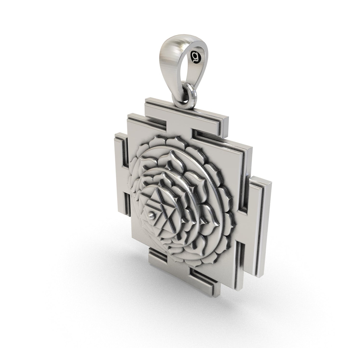 925 Silver Baglamukhi Yantra Pendant – Sacred Symbol for Protection, Victory & Enemy Neutralization