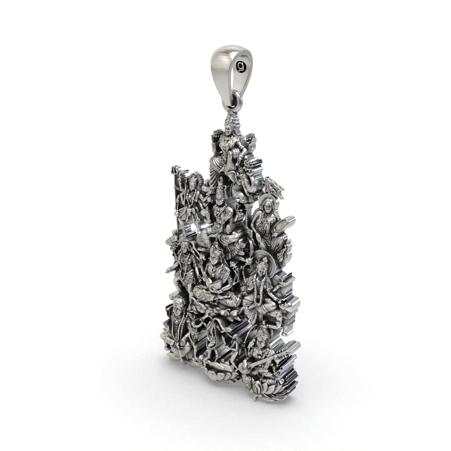 925 Silver Dasmahavidya Devi Pendant – Sacred Divine Feminine Symbol for Protection, Power & Spiritual Blessings