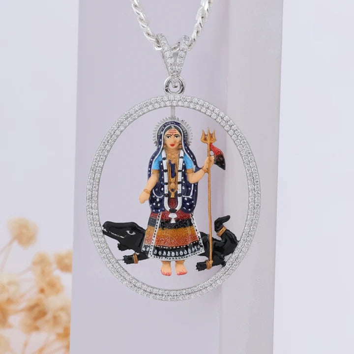 Khodiyarmaa Enamel 925 Silver Pendant