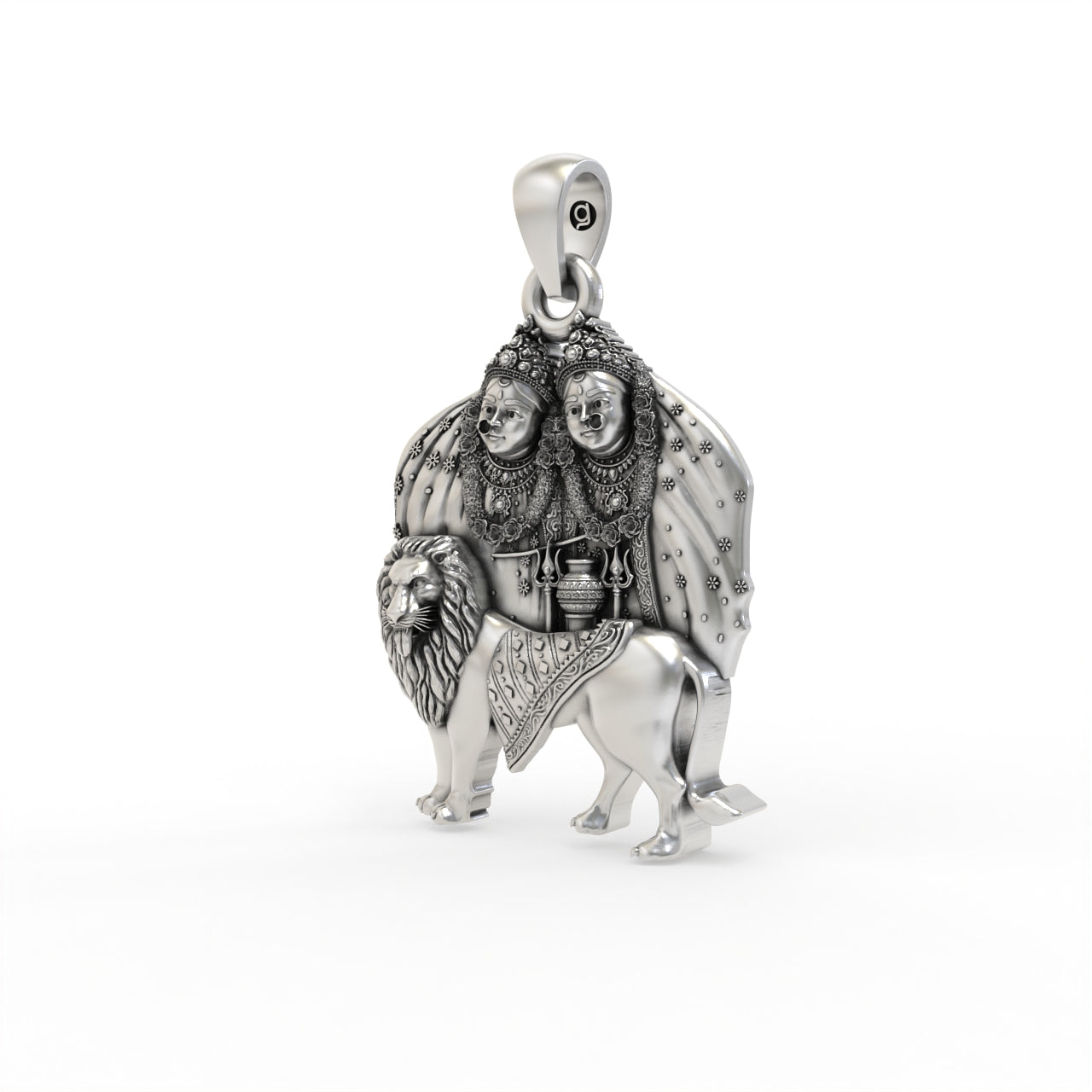 925 Silver Chamunda Maa Pendant