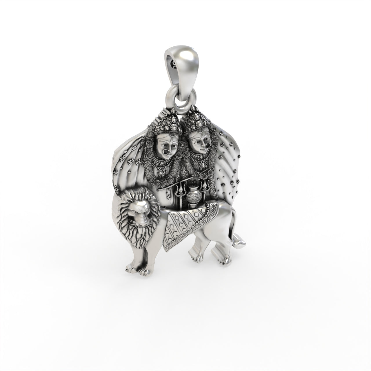 925 Silver Chamunda Maa Pendant