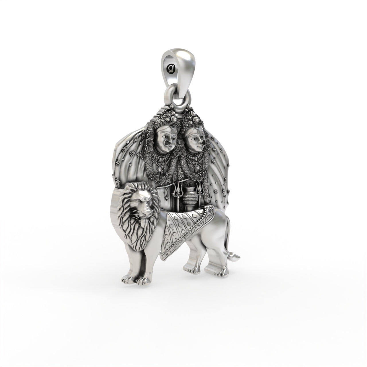 925 Silver Chamunda Maa Pendant