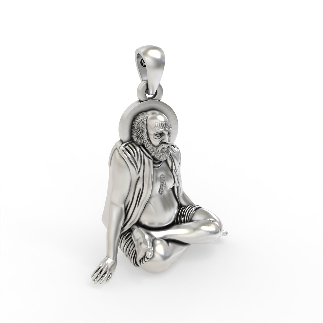 Silver bajrangdas bapa pendant( Gold-Plated )
