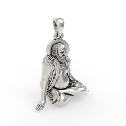 Silver bajrangdas bapa pendant( Gold-Plated )