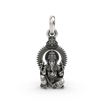 Silver Vakratunda Ganesh Pendant