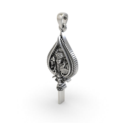 925 Silver Vel Pendant with Murugan Face