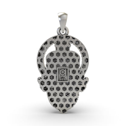 Silver Hanumanji Face Pendant - Intricately Crafted 925 Sterling Silver Jewelry for Devotees