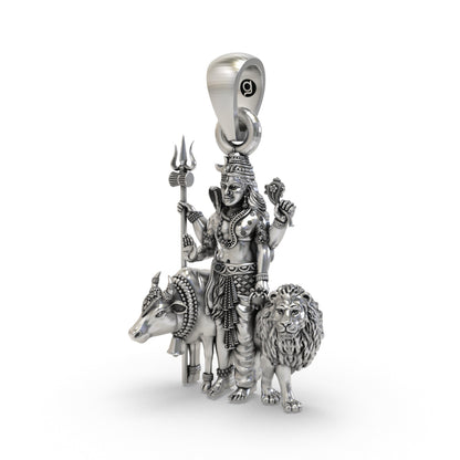 925 Silver Shiv Shakti Ardha Nareeswara Pendant