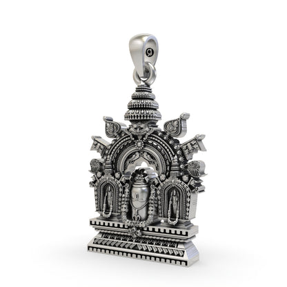 925 Silver Shivling Pendant – Divine Lord Shiva Lingam Amulet | Spiritual Protection Jewelry