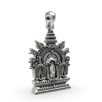 925 Silver Shivling Pendant – Divine Lord Shiva Lingam Amulet | Spiritual Protection Jewelry