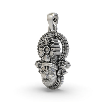 Buy 925 Silver Khatu Shyam Face Pendant Online | Elegant Religious Jewelry