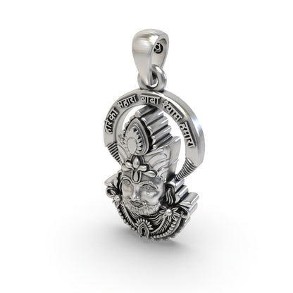 925 Silver Shyam Baba Face Jewelry | Powerful Spiritual Pendant