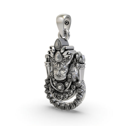 Handcrafted Khatu Shyam Ji Pendant | 925 Silver with Divine Detailing