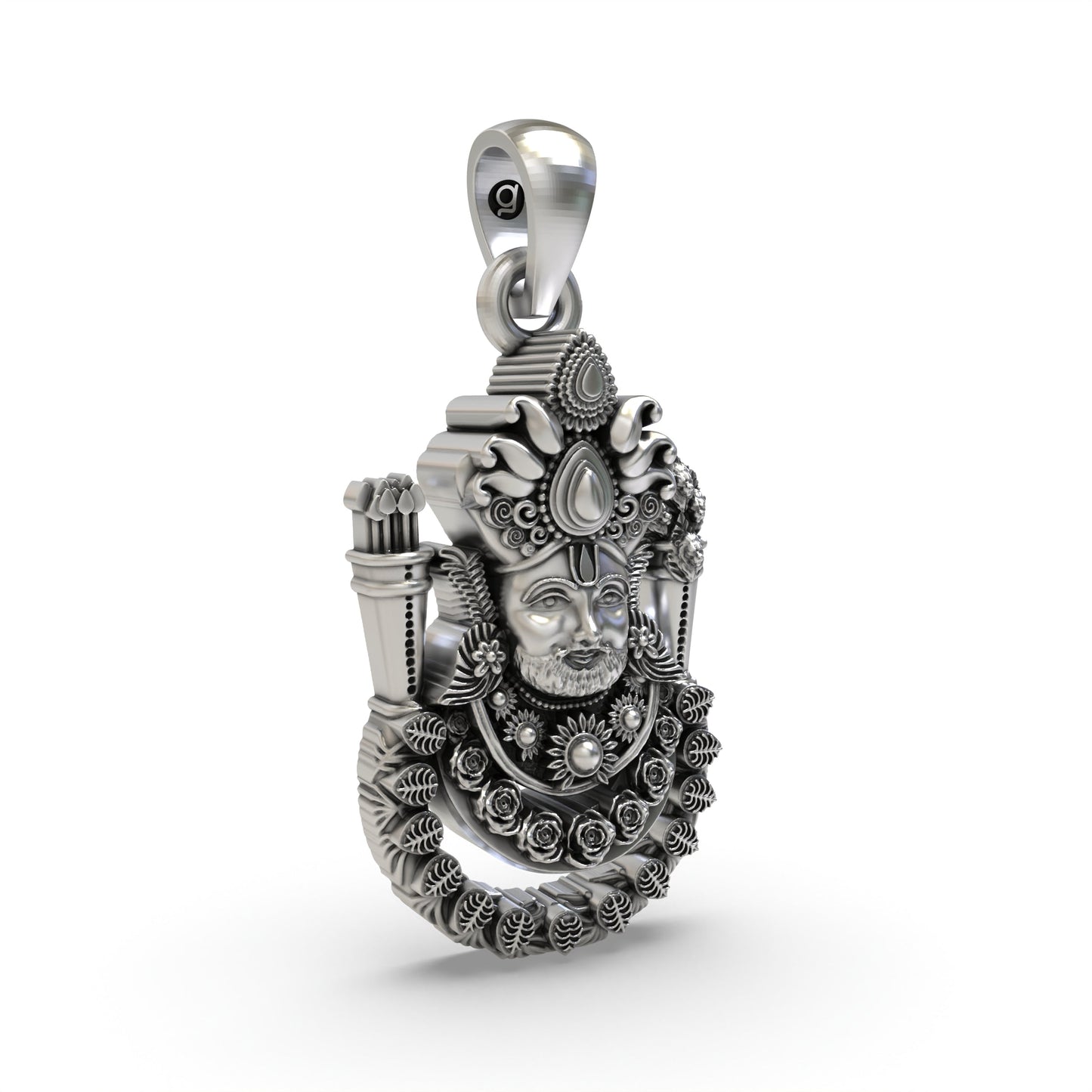 Handcrafted Khatu Shyam Ji Pendant | 925 Silver with Divine Detailing