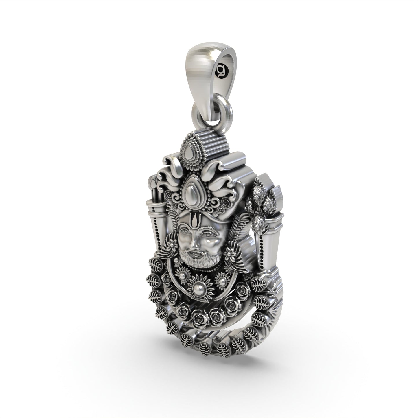 Handcrafted Khatu Shyam Ji Pendant | 925 Silver with Divine Detailing