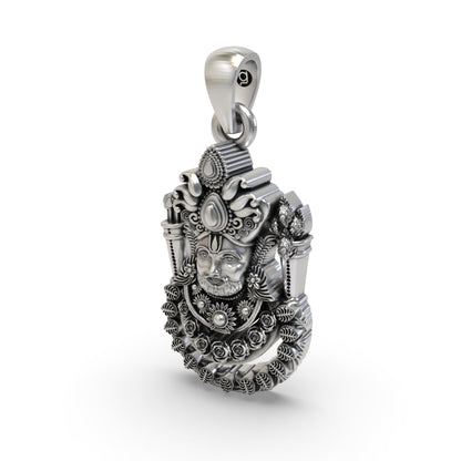 Handcrafted Khatu Shyam Ji Pendant | 925 Silver with Divine Detailing