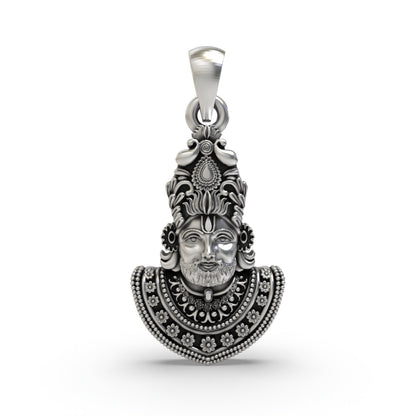 Sterling Silver Khatu Shyam Pendant for Men & Women | Devotional Jewelry