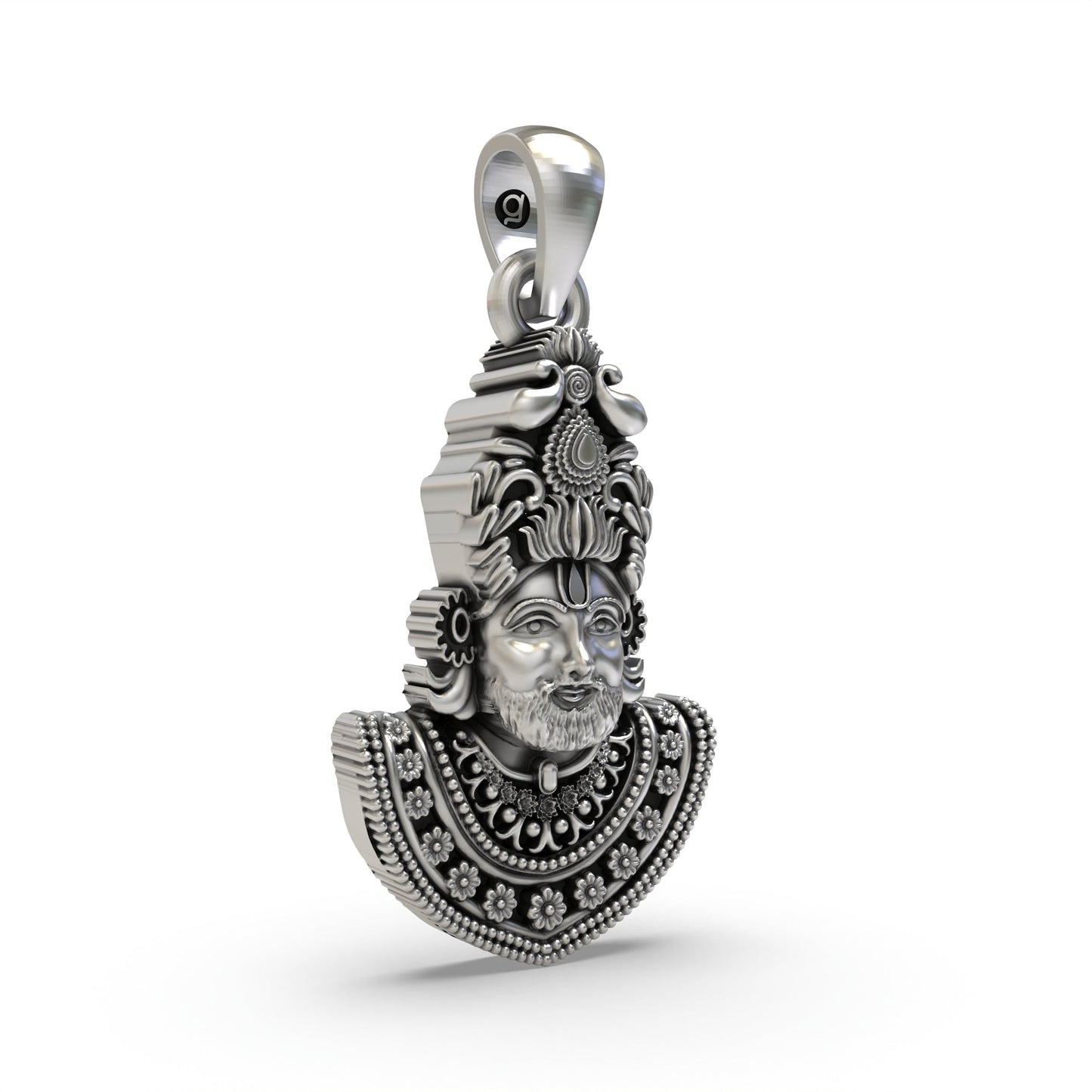 Sterling Silver Khatu Shyam Pendant for Men & Women | Devotional Jewelry