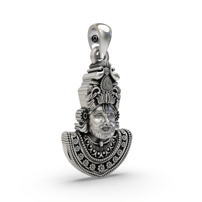 Sterling Silver Khatu Shyam Pendant for Men & Women | Devotional Jewelry