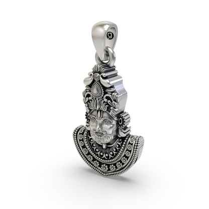 Sterling Silver Khatu Shyam Pendant for Men & Women | Devotional Jewelry