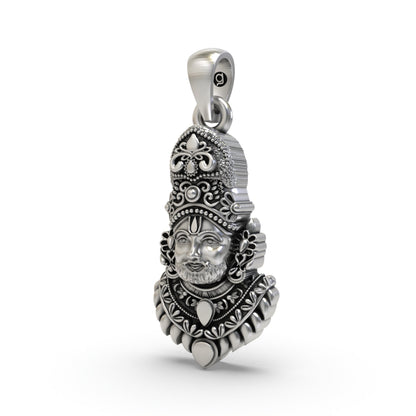 Buy Real 925 Silver Khatu Shyam Ji Pendant | Traditional Indian Jewelry