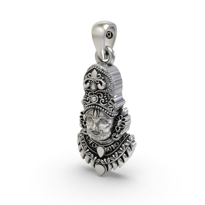 Buy Real 925 Silver Khatu Shyam Ji Pendant | Traditional Indian Jewelry