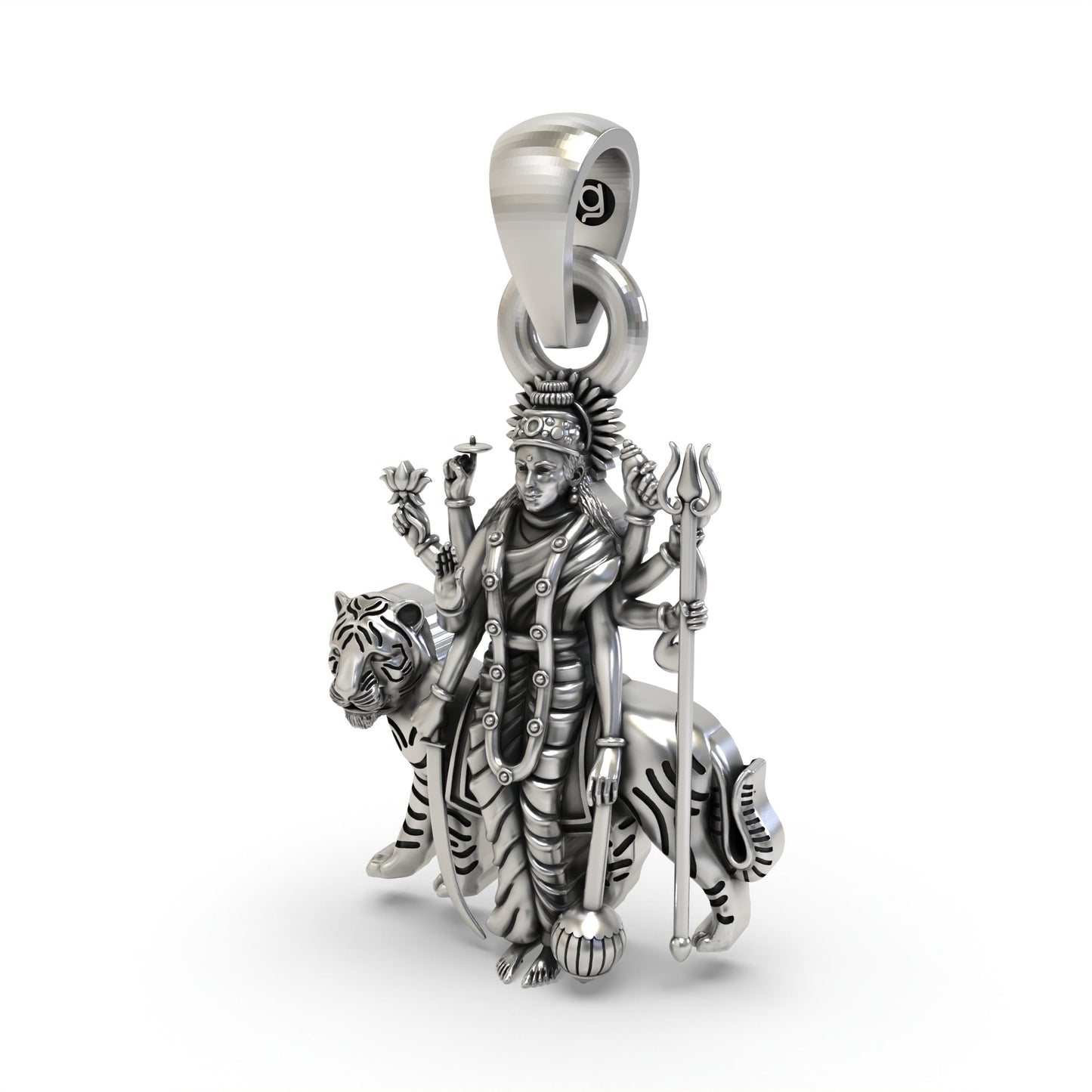 Durga Maa Pendant in Pure 925 Silver | Powerful Divine Goddess Jewelry for Strength & Protection
