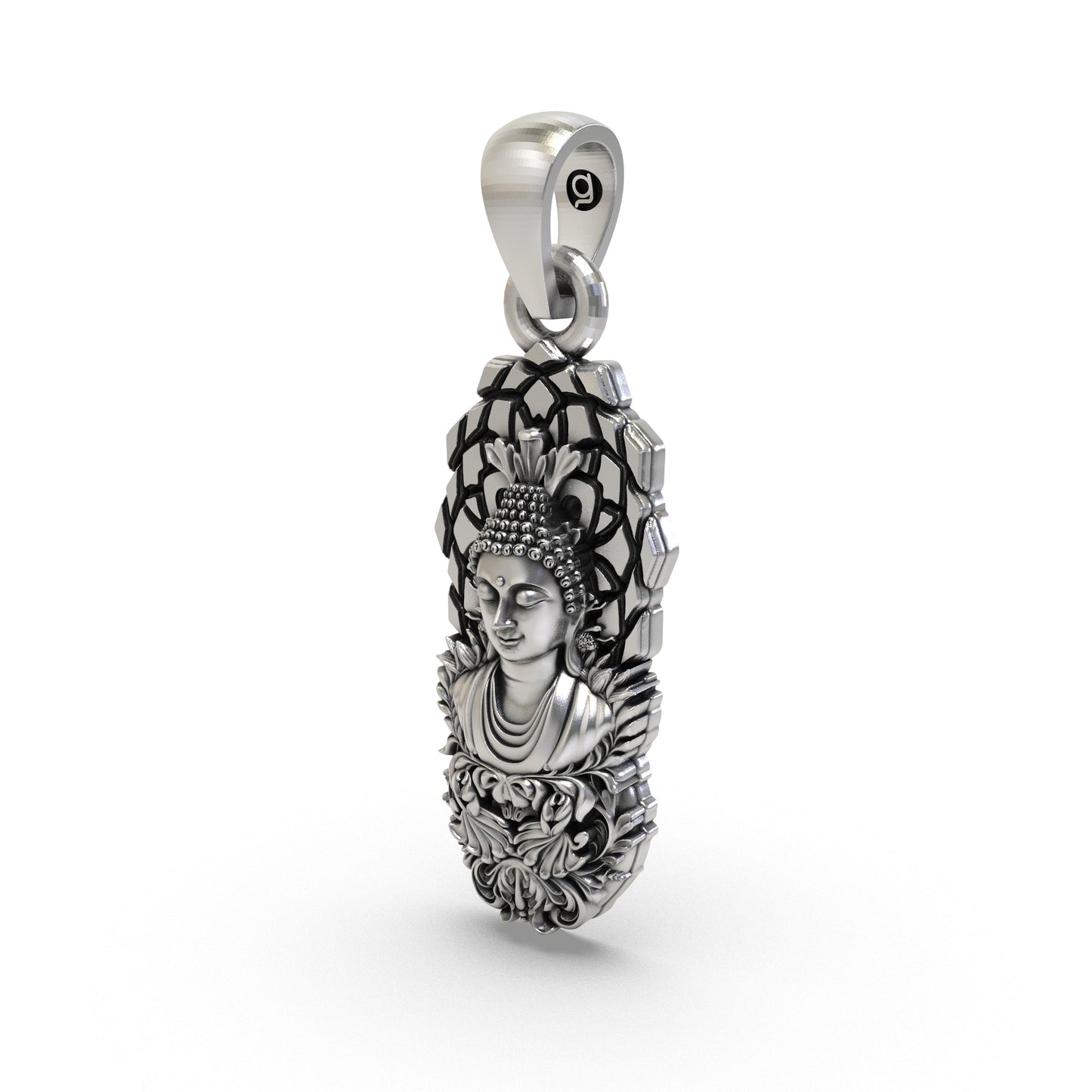 925 Silver Buddha Pendant | Peaceful Meditation Jewelry for Men & Women | Handmade Sterling Silver Buddhist Necklace | Spiritual Zen Charm