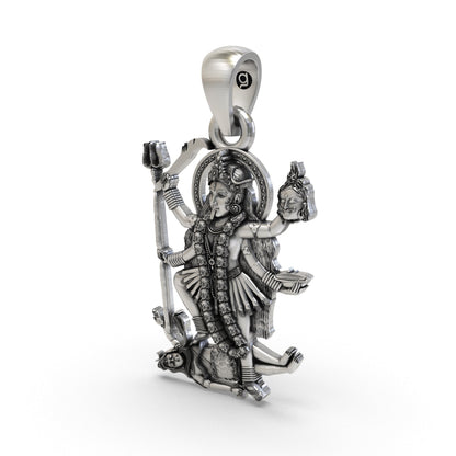 925 Silver Kalimaa Pendant | Fierce Hindu Goddess Kali Ma Locket | Spiritual Jewelry for Protection & Power