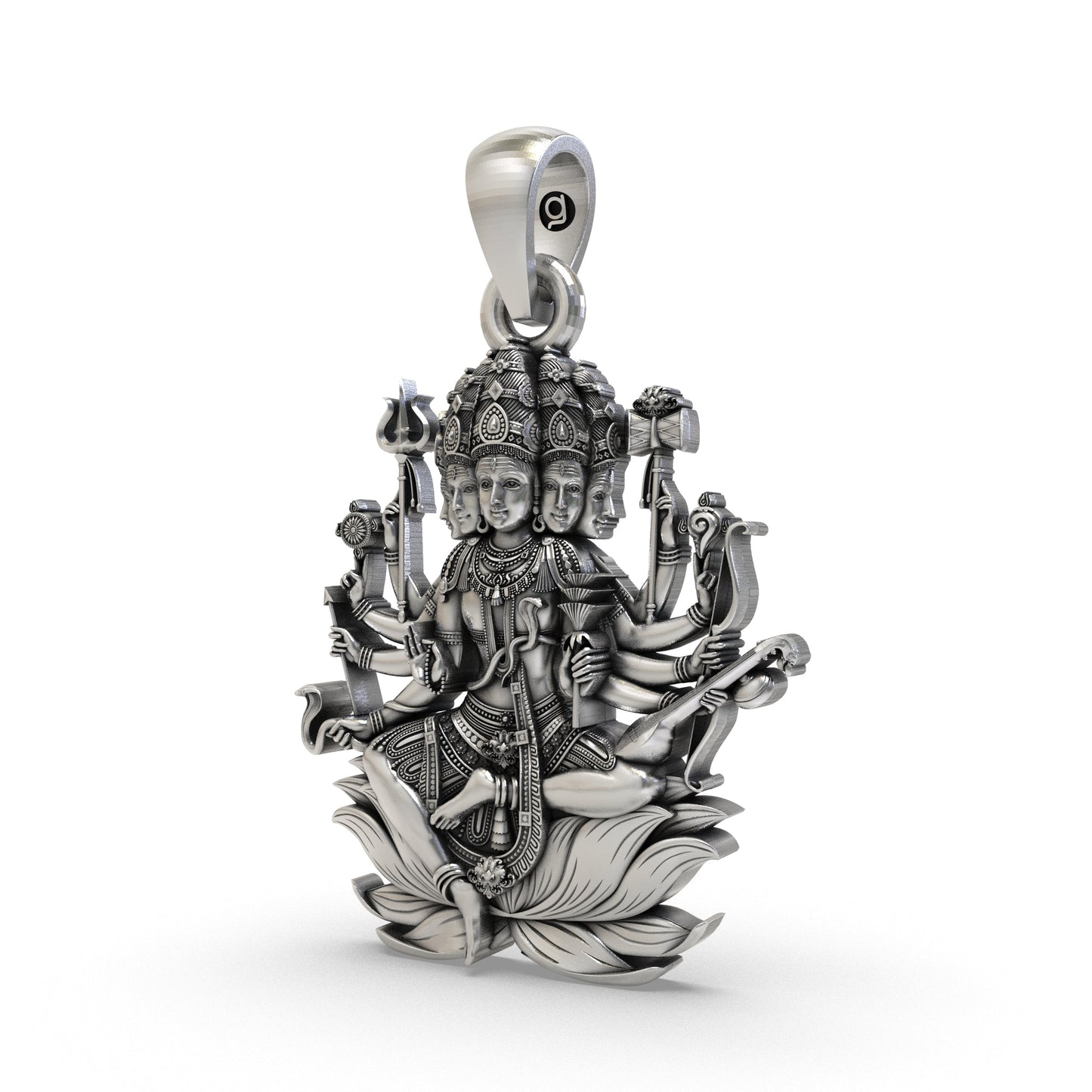 925 Silver Panchmukhi Shiva Pendant – Powerful Five-Faced Mahadev Amulet for Protection & Spiritual Energy