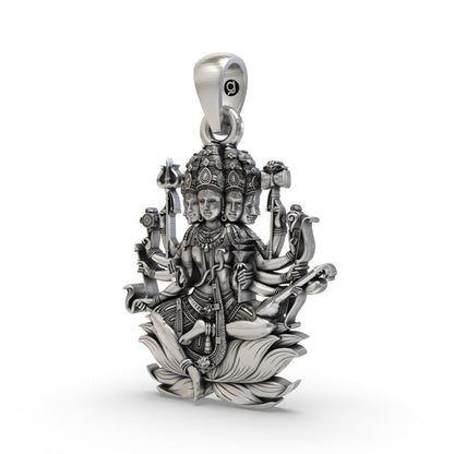 925 Silver Panchmukhi Shiva Pendant – Powerful Five-Faced Mahadev Amulet for Protection & Spiritual Energy