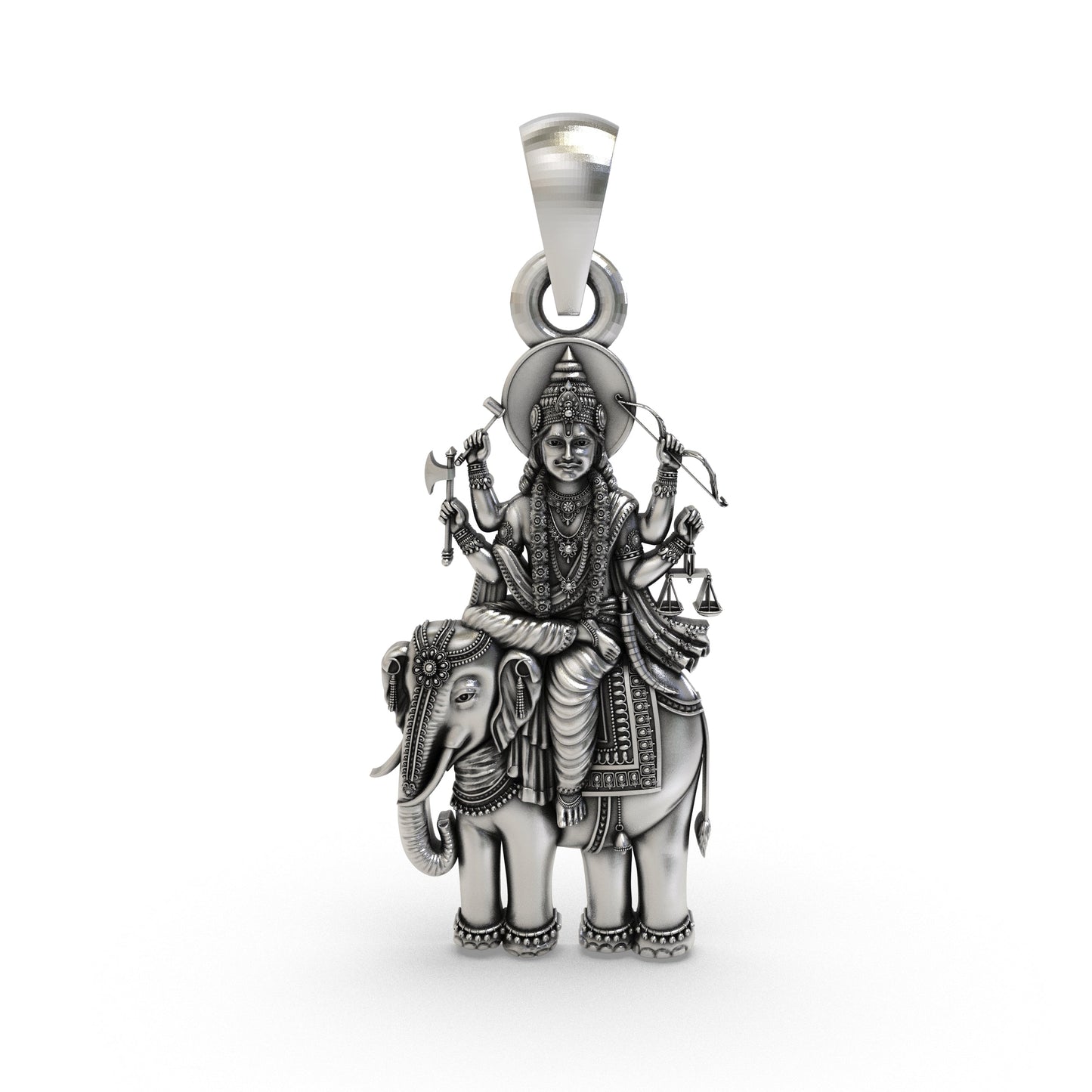 925 Silver Brihaspati Pendant | Guru Graha Devta Jewelry for Wisdom & Fortune | Spiritual Planetary Pendant for Astrology & Pooja