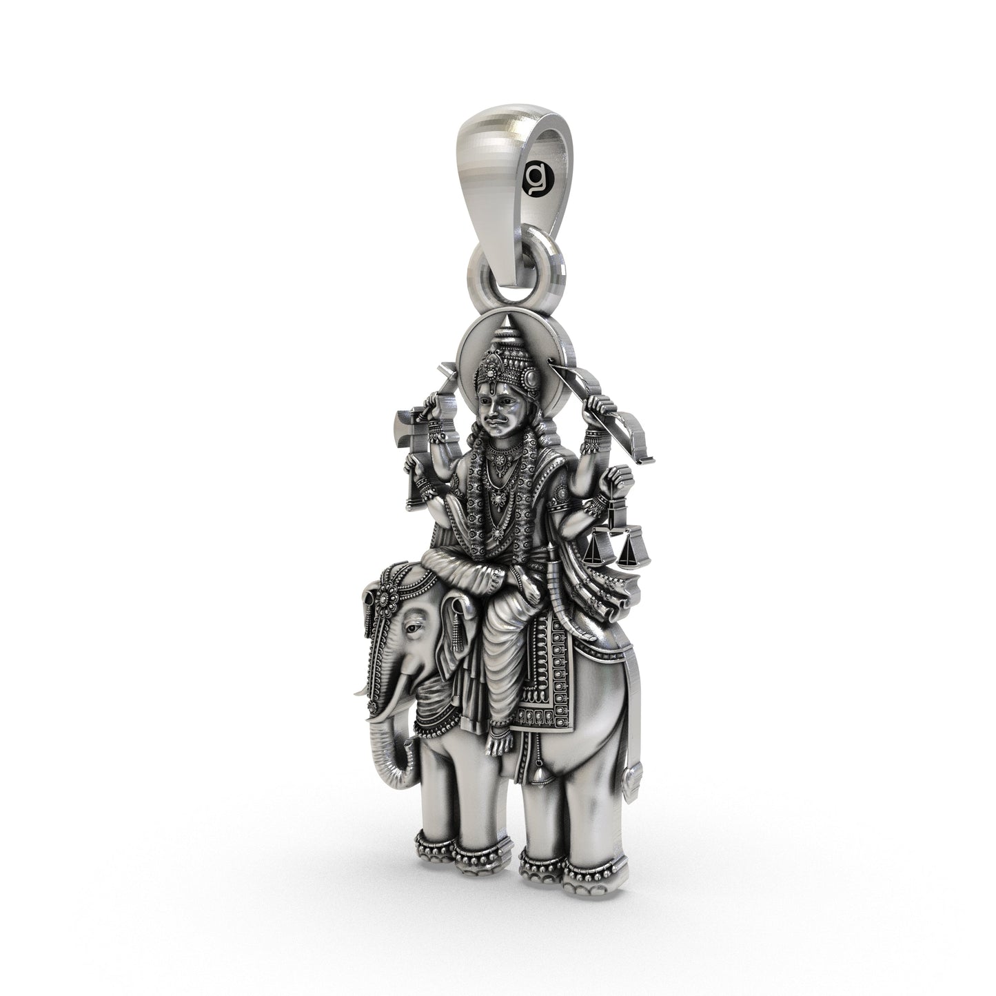 925 Silver Brihaspati Pendant | Guru Graha Devta Jewelry for Wisdom & Fortune | Spiritual Planetary Pendant for Astrology & Pooja