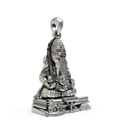 925 Silver Pillayarpatti Karpaga Ganesha Pendant