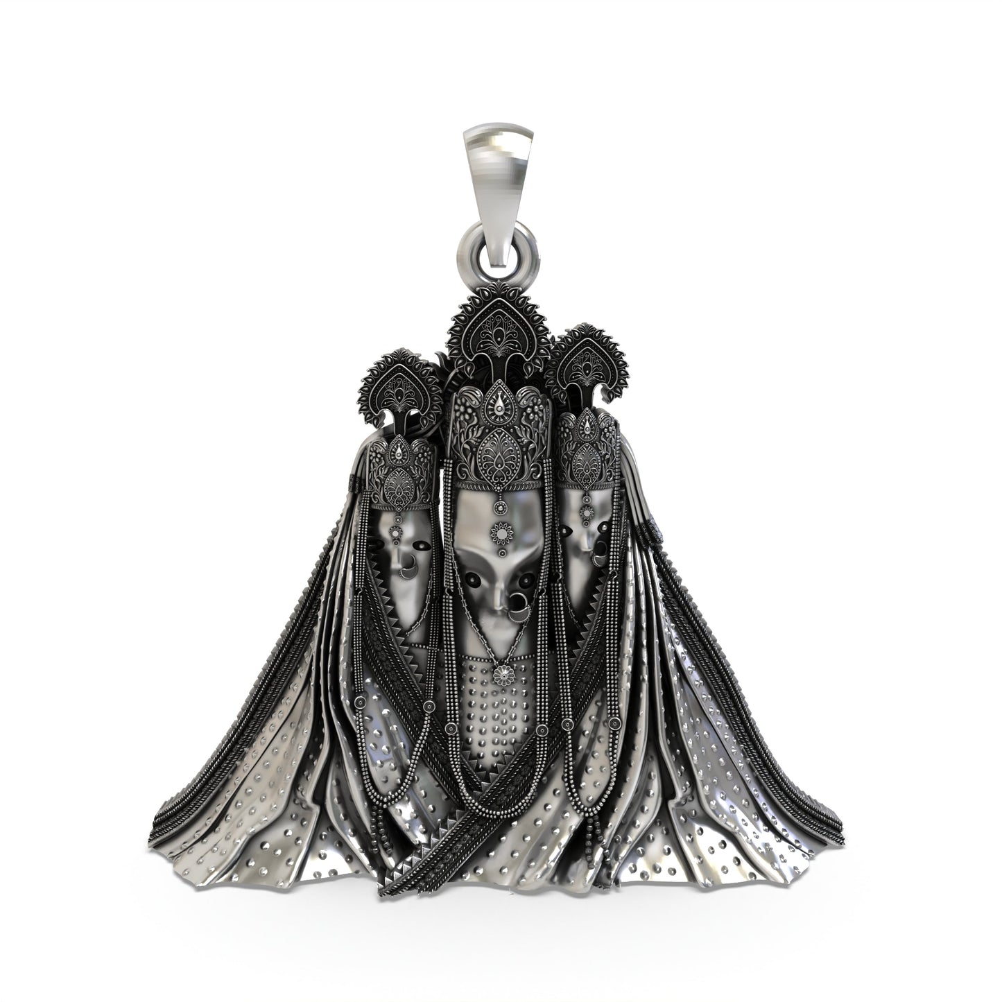 Pitambara Bagalamukhi Mata Pendant | Nalkheda Wali Mataji 925 Silver Locket for Protection & Power