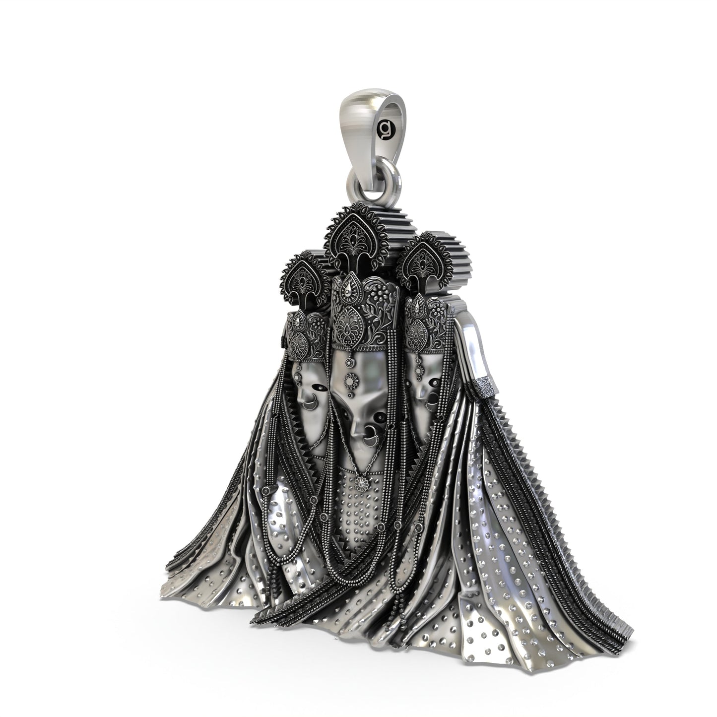 Pitambara Bagalamukhi Mata Pendant | Nalkheda Wali Mataji 925 Silver Locket for Protection & Power