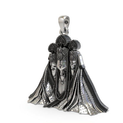 Pitambara Bagalamukhi Mata Pendant | Nalkheda Wali Mataji 925 Silver Locket for Protection & Power