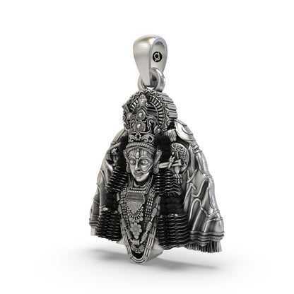 925 Silver Ashapura Maa Pendant | Handmade Temple Idol