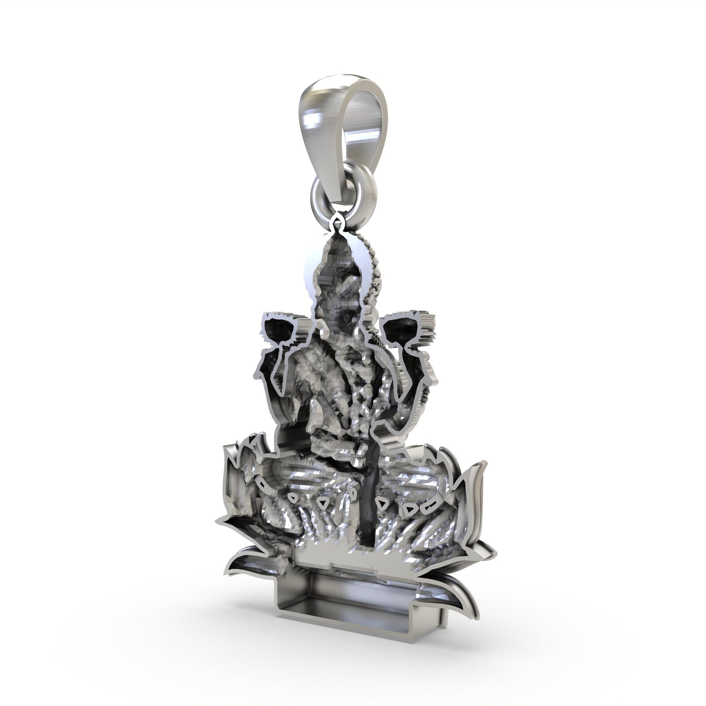 Lakshmi Maa Pendant in 925 Silver | Goddess of Wealth, Prosperity & Blessings | Hindu Spiritual Jewelry