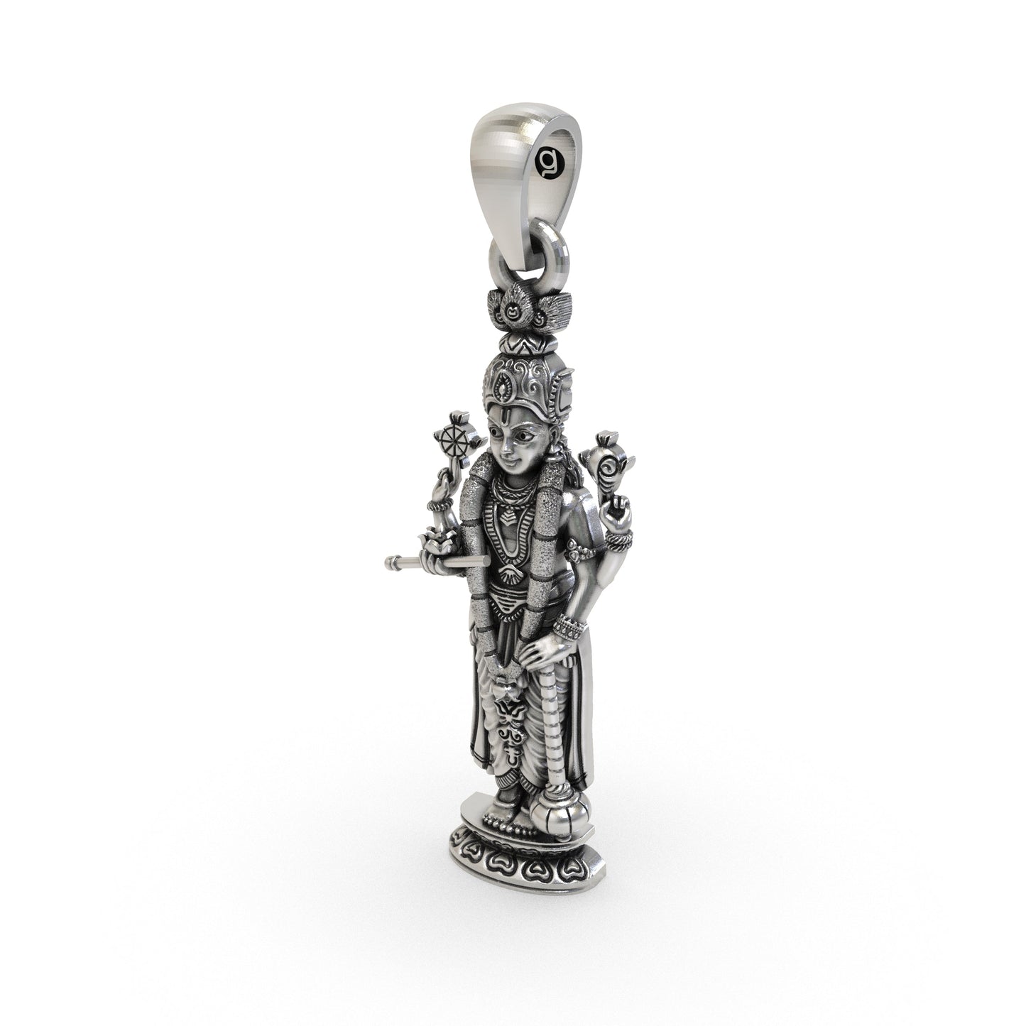 925 Sterling Silver Lord Vishnu Pendant