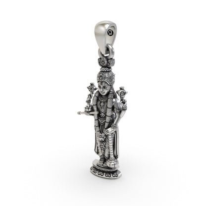 925 Sterling Silver Lord Vishnu Pendant