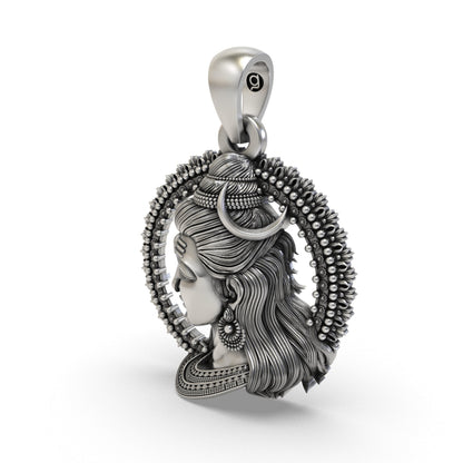 925 Silver Lord Shiva Face Pendant | Mahadev Jewelry | Handmade Sterling Rudra Necklace | Hindu Spiritual Protection Amulet