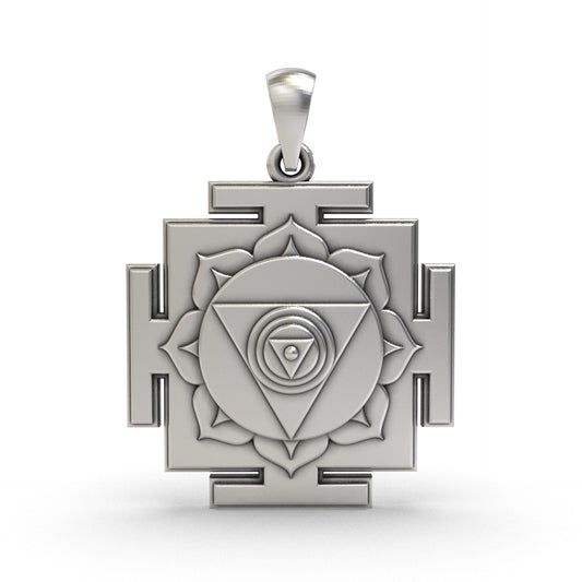 925 Silver Chinnamasta Yantra Pendant – Sacred Symbol for Protection, Spiritual Power & Transformation