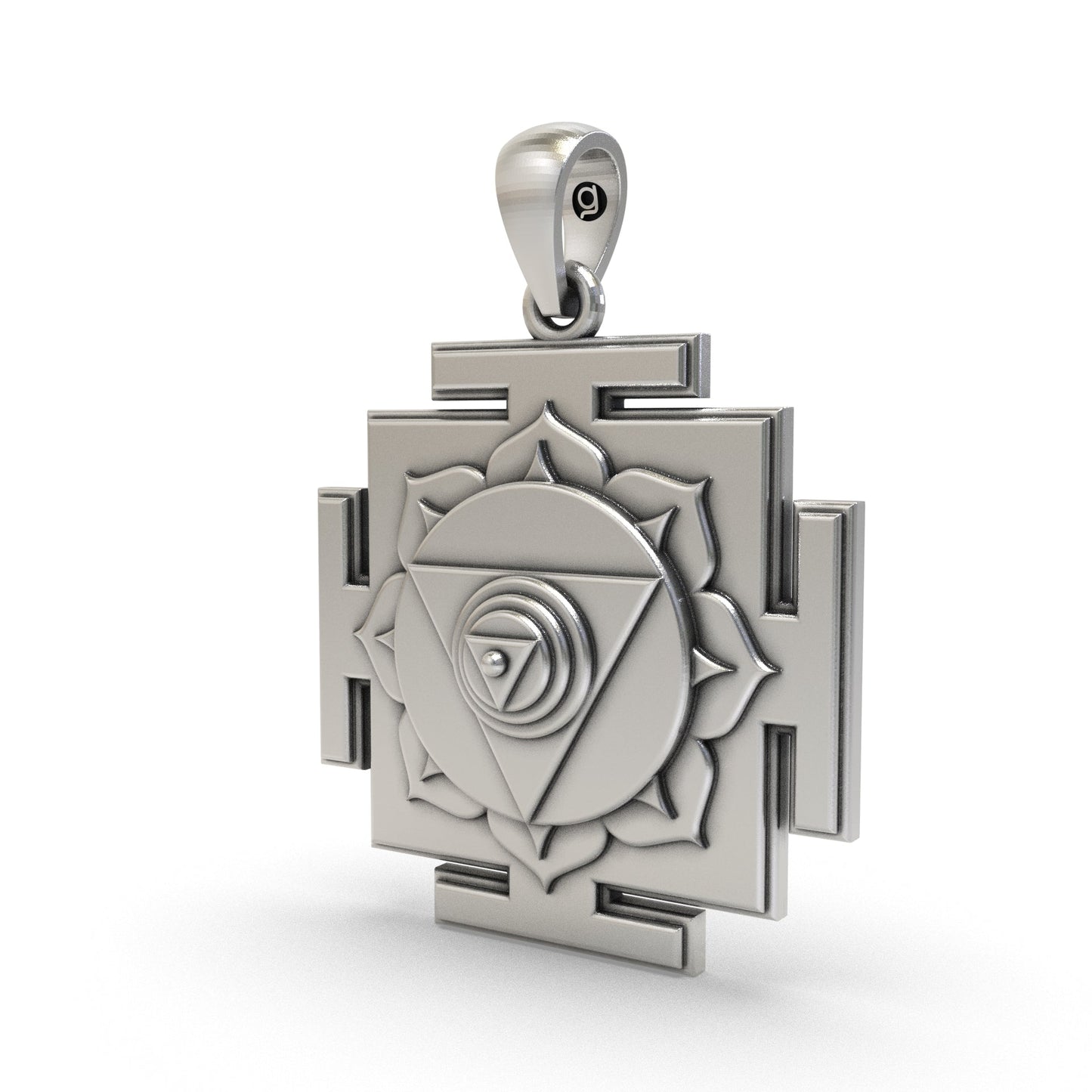 925 Silver Chinnamasta Yantra Pendant – Sacred Symbol for Protection, Spiritual Power & Transformation
