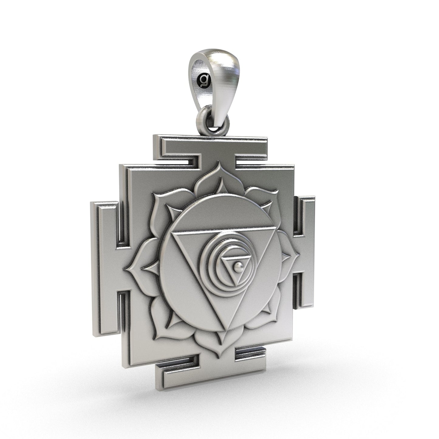 925 Silver Chinnamasta Yantra Pendant – Sacred Symbol for Protection, Spiritual Power & Transformation