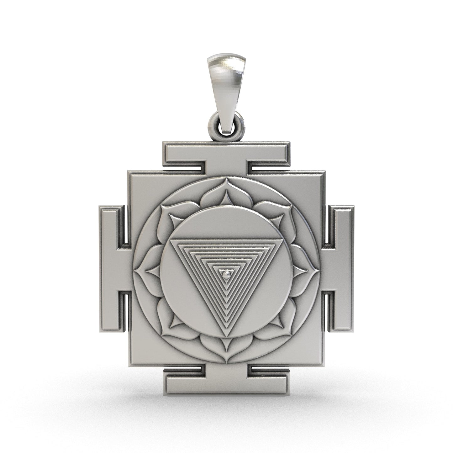 925 Silver Tripura Bhairavi Yantra Pendant – Sacred Symbol for Protection, Strength & Spiritual Transformation