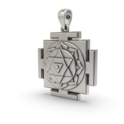 925 Silver Dhumavati Yantra Pendant – Sacred Symbol for Protection, Transformation & Negativity Removal