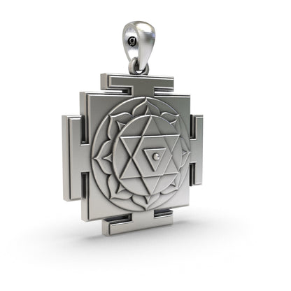 925 Silver Dhumavati Yantra Pendant – Sacred Symbol for Protection, Transformation & Negativity Removal